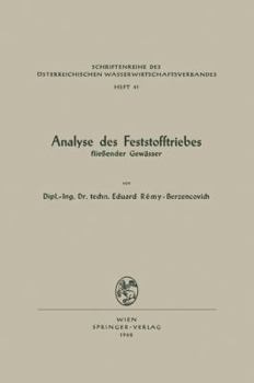 Paperback Analyse Des Feststofftriebes Fließender Gewässer [German] Book