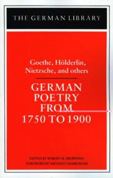Paperback German Poetry from 1750 to 1900 Book