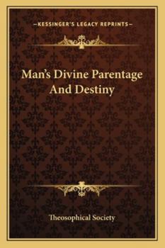 Paperback Man's Divine Parentage And Destiny Book