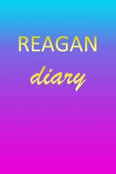 Paperback Reagan: Journal Diary Personalized First Name Personal Writing Letter R Blue Purple Pink Gold Effect Cover Daily Diaries for J Book