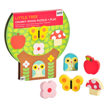 Misc. Little Tree Chunky Wood Puzzle + Play V1 Book