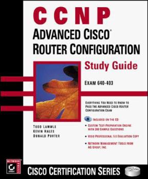 Hardcover CCNP: Advanced Cisco Router Configuration Study Guide [With Contains Test Prep Software...] Book