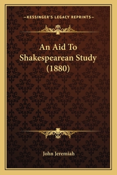 Paperback An Aid To Shakespearean Study (1880) Book