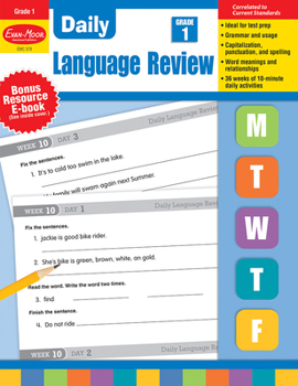 Paperback Daily Language Review, Grade 1 Teacher Edition Book