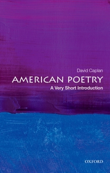 Paperback American Poetry: A Very Short Introduction Book