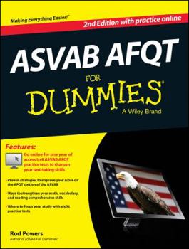 Paperback ASVAB Afqt for Dummies, with Online Practice Tests Book