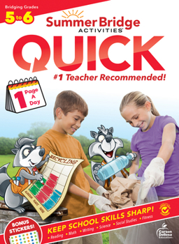 Paperback Summer Bridge Activities(r) Quick, Grades 5 - 6 Book