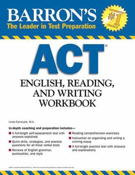 Paperback Barron's ACT English, Reading and Writing Workbook Book