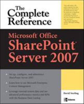Paperback Microsoft(r) Office Sharepoint(r) Server 2007: The Complete Reference Book