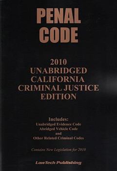 Paperback 2010 Penal Code Unabridged- CA Book