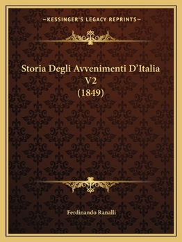 Paperback Storia Degli Avvenimenti D'Italia V2 (1849) [Italian] Book