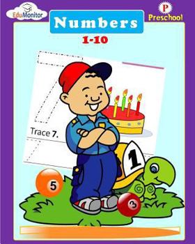 Paperback Preschool Numbers 1-10 Workbook Book