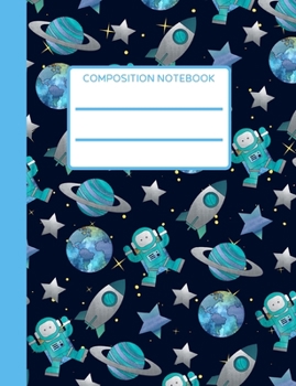 spaceship: Trendy College Ruled Composition Notebook, Perfect Gift For Science Enthusiasts, Ideal for School, Study and Work, Writing notes or Doodles, Colorful Cover