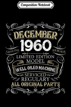 Paperback Composition Notebook: 59th Birthday Born in DECEMBER 1960 59 Years Old Journal/Notebook Blank Lined Ruled 6x9 100 Pages Book