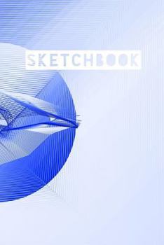 Paperback Sketchbook: Abstract Sphere Circle Blue Design Book