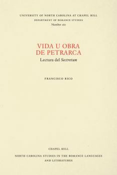 Paperback Vida U Obra de Petrarca [Spanish] Book