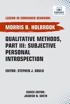 Paperback Qualitative Methods, Part III Subjective Personal Introspection Book