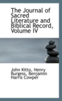 Paperback The Journal of Sacred Literature and Biblical Record, Volume IV Book