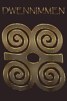 DWENNIMMEN: Ram's Horns Gold Adinkra Blackberry Softcover Note Book Diary | Lined Writing Journal Notebook | 100 Cream Pages | Ghanaian Asante Humility & Strength | Ghana Africa African Symbols
