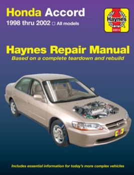 Paperback Honda Accord 1998-02 Book
