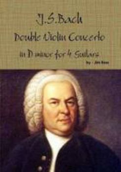 Paperback J.S. Bach Double Concerto in D minor for 4 Guitars Book