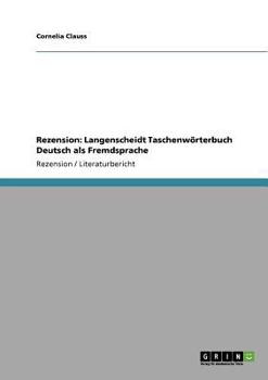 Paperback Rezension: Langenscheidt Taschenwörterbuch Deutsch als Fremdsprache [German] Book