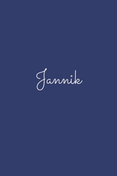 Jannik: notebook with the name on the cover, elegant, discreet, official notebook for notes, dot grid notebook,