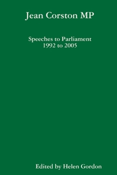 Paperback Jean Corston MP Speeches to Parliament 1992 to 2005 Book