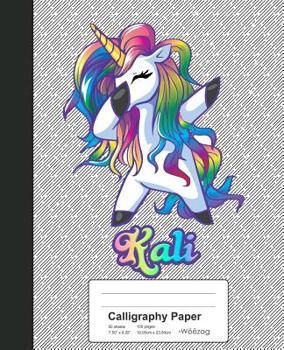 Paperback Calligraphy Paper: KALI Unicorn Rainbow Notebook Book
