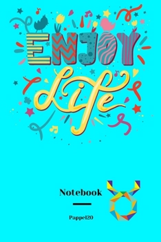 Paperback Lined Notebook Taurus Sign Cover Color Aqua 160 pages 6x9-Inches Book