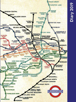 Hardcover London Underground Desk Diary 2019 Book