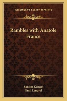 Paperback Rambles with Anatole France Book
