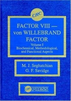 Hardcover Factor VIII - Von Willebrand Factor, Volume I Book