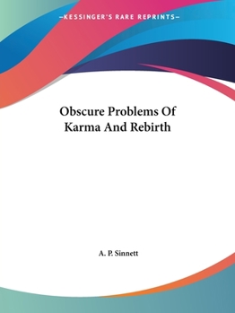 Paperback Obscure Problems Of Karma And Rebirth Book