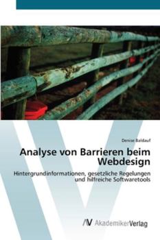 Paperback Analyse von Barrieren beim Webdesign [German] Book