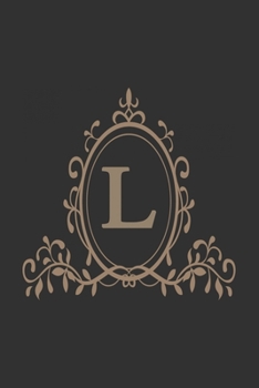 L: monogram initial Letter L - Personalized Initial Monogram Letter L  College Ruled Notebook - 6 x 9 inch Pocket Size: Cute Alphabet Vintage ...