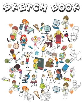 Sketch Book: A Large Notebook With Blank Paper for Drawing, Writing, Painting, Sketching, 100 Pages, 8x10