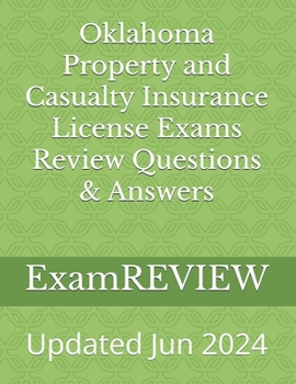 Paperback Oklahoma Property and Casualty Insurance License Exams Review Questions & Answers Book