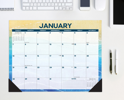 Calendar Beach 2024 22 X 17 Deskpad Book