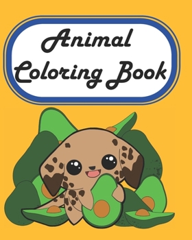 Paperback Animal Coloring Book: with Fruits and Vegetables Book