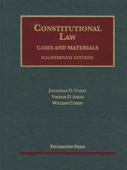 Hardcover Constitutional Law, Cases and Materials, 14th Book