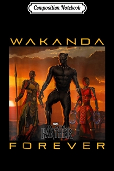 Paperback Composition Notebook: Marvel Black Panther Movie Wakanda Forever Graphic Journal/Notebook Blank Lined Ruled 6x9 100 Pages Book