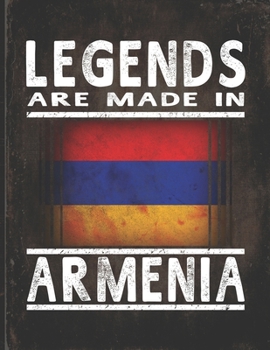 Legends Are Made In Armenia: Customized Gift for Armenian Coworker  Undated Planner Daily Weekly Monthly Calendar Organizer Journal