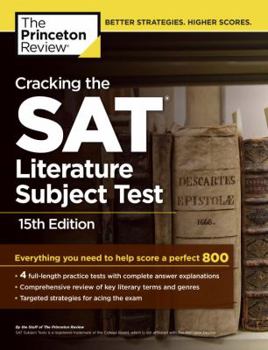 Paperback Cracking the SAT Literature Subject Test, 15th Edition (College Test Preparation) Book