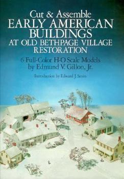 Paperback Cut and Assemble Early American Buildings at Old Bethpage Village Restoration: 6 Full-Color H-O Scale Models Book