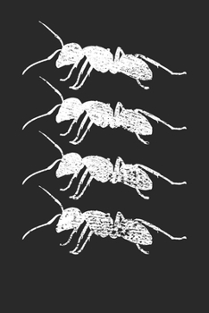 Paperback Notebook: Ants Dot Grid 6x9 120 Pages Book