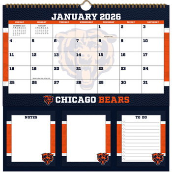 Calendar Chicago Bears 2026 Memomate Spiral Calendar Book