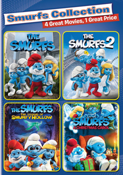 DVD The Smurfs 2 / The Smurfs / The Smurfs: The Legend of Smurfy Hollow / The Smurfs Christmas Carol Book