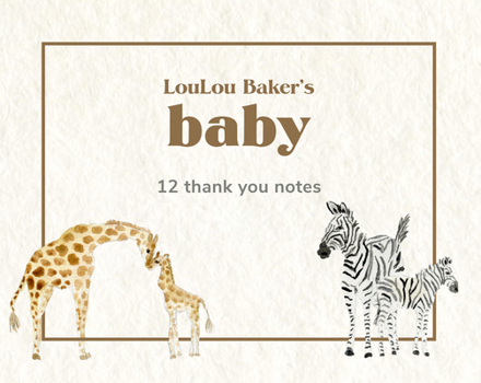 Cards Loulou Baker's Baby: Thank You Notes: 12 Baby Thank You Notes and Envelopes Book