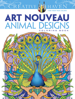 Paperback Creative Haven Art Nouveau Animal Designs Coloring Book